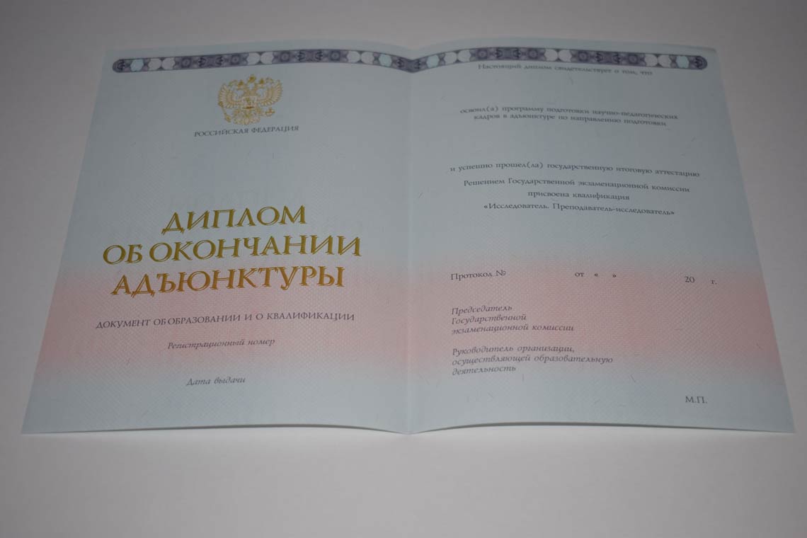 Диплом Адъюнктуры 2014-2025 в Реутове